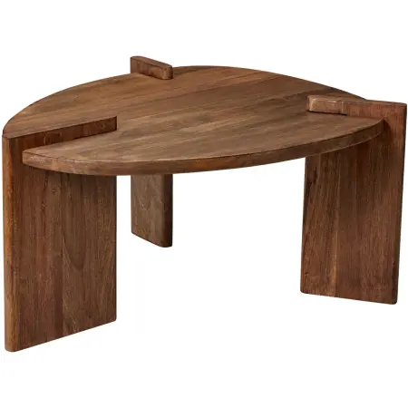 Sofabord i mangotræ 62x50 cm - Kaffebord - 8721037835558 - 0