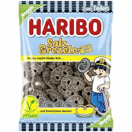 Haribo saltede Brezel 175g - Slikposer - 4001686347621 - 0