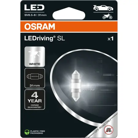 Osram LED-lampa C5W 31mm vit - LED lampor och LED kit - 4062172421171 - 0