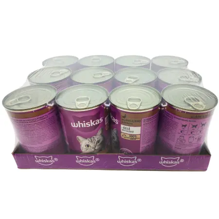 Whiskas anka i gelé 12 x 400 g - Våtfoder för katter - 5900951306075 - 0
