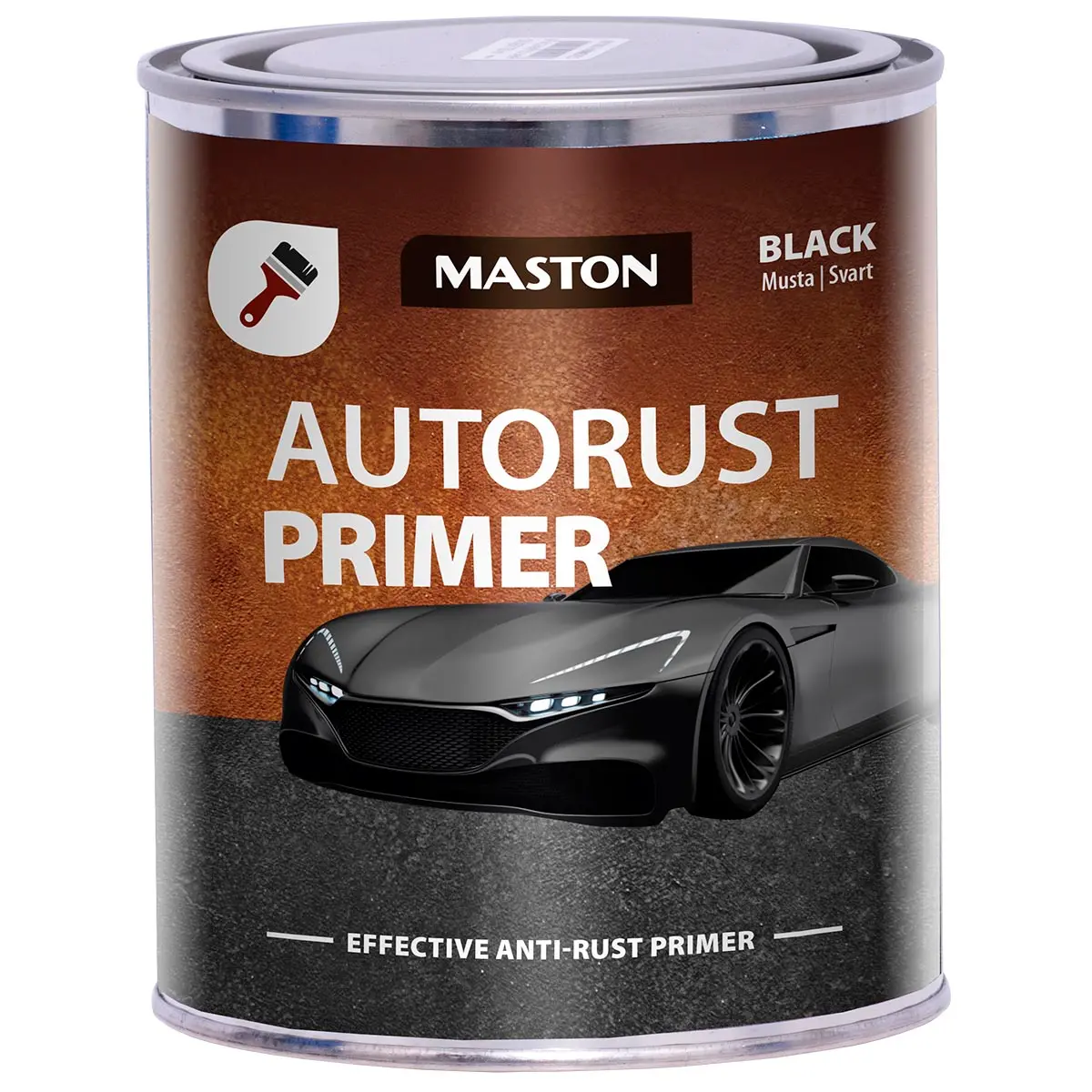 Maling til bilens rust Auto Rust sort 750ml - Maling og spraymaling - 6412490042233 - 0