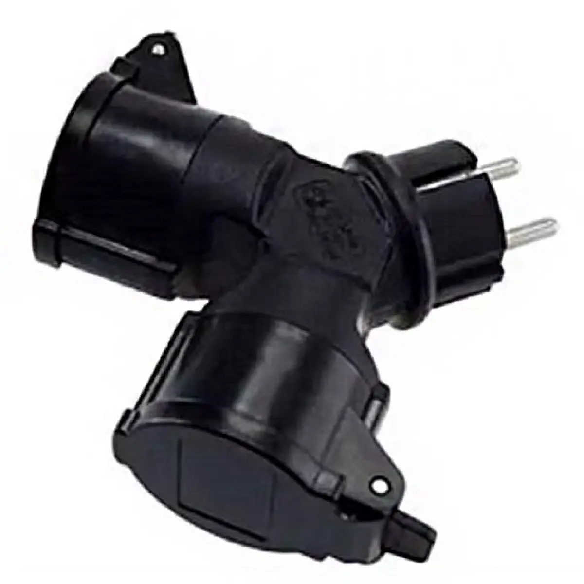 Grenudtager 2-delt IP44 16A Schuko Y-grenstykke - Stik og elektriske adaptere - 6438056312121 - 0