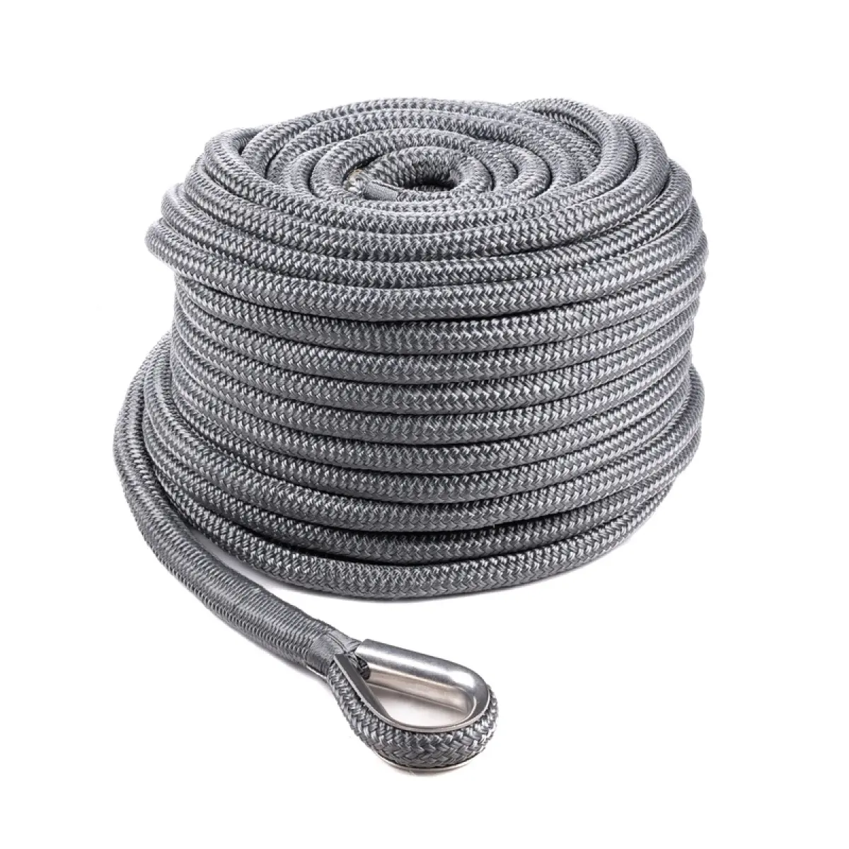 Qvarken Ankarlina Dockline med kaus 12mm 35m grå - Förtöjningslinor och kedjor - 6438235215366 - 0
