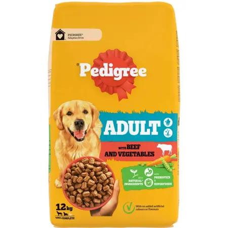 Pedigree adult biff och grönsaker 12kg - Torrfoder för hundar - 4008429163623 - 0