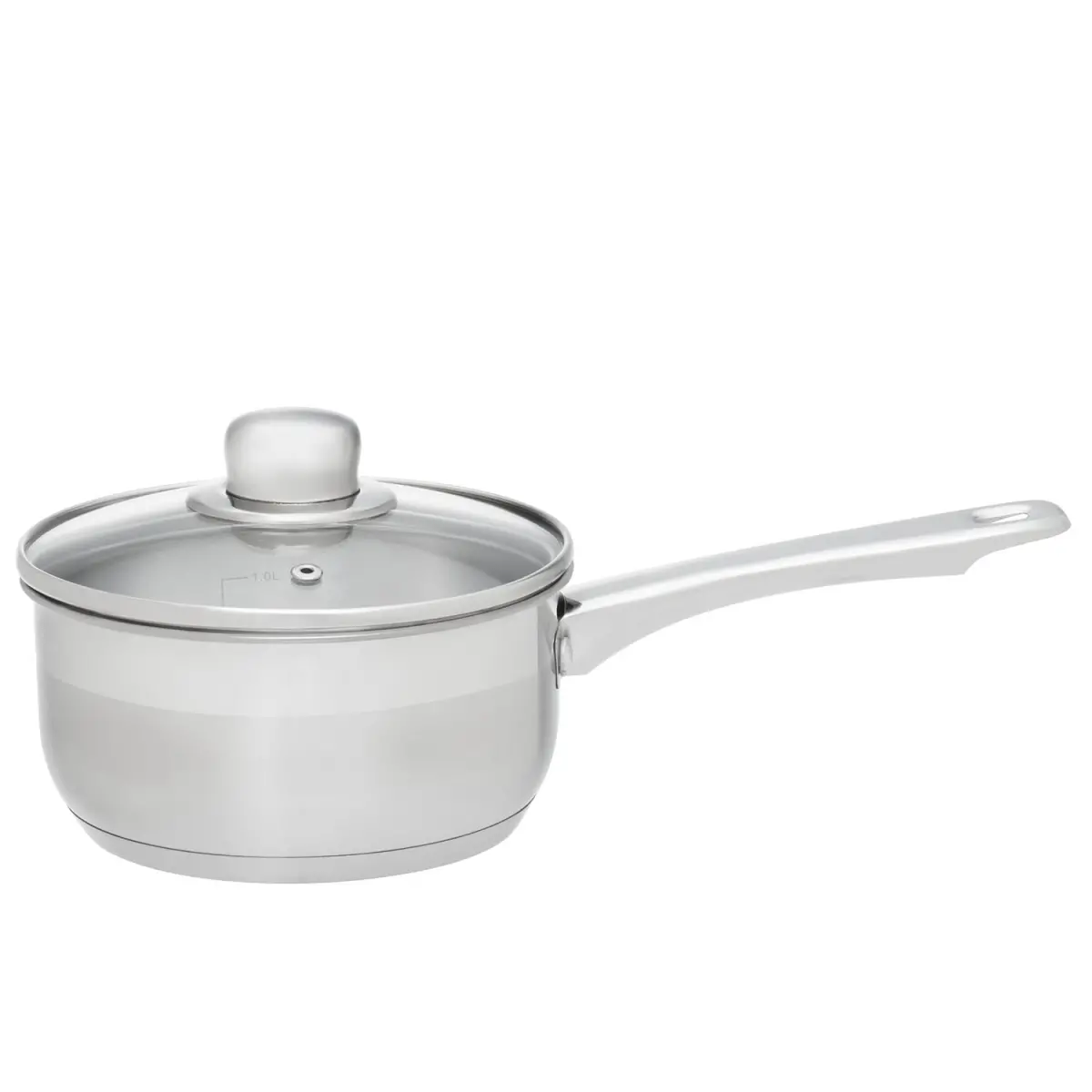 Basic Kastrull glaslock Rostfritt stål 1,5L - Kastruller och stekpannor - 6410411821042 - 0