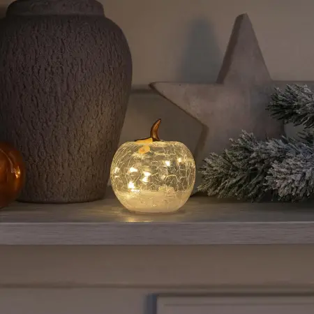 LED-äpple i glas klart 7,5 cm - Dekorationsföremål - 6410416482682 - 1