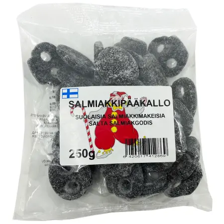 Salmiakskalle karamellpåse 250g - Godispåsar - 6420617412869 - 0