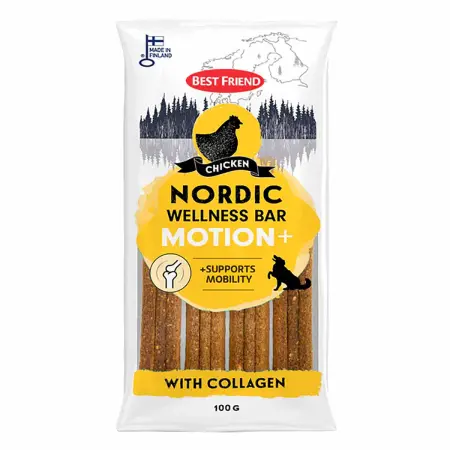 Bedste Ven Wellness Bar Motion+ 100g - Hundetyggeknogler, tyggepinde og tyggeruller - 5700551172922 - 0