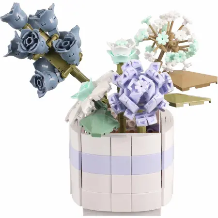 Byggesten blomsterarrangement 14x12x17 - Kreativt legetøj - 6410416498058 - 1