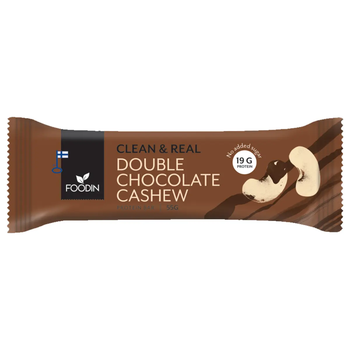 Proteinbar Clean & Real Double Chocolate 55g - Proteinbars - 6430048233001 - 0
