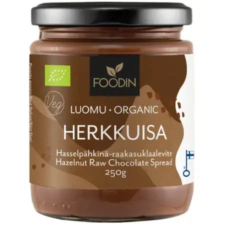 Hasselnöt-råchokladpålägg Foodin 250g - Nötter, frön och pålägg - 6430051825330 - 0