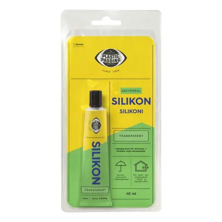Plastic Padding Silikone Klar 40ml - Tråd låselim og tætningslim - 7311850339909 - 0