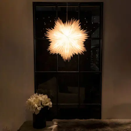 Pappersstjärna 60cm Blomma vit - Pappersstjärnor och metallstjärnor - 7318305936201 - 1
