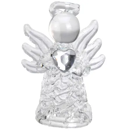 Glasengel pynt 4,5 cm assorteret - julepynt - 8711295479366 - 0