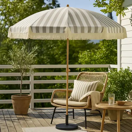 Parasoll Seaside 200cm taupe - Parasoll och parasollfötter - 8720573984539 - 1