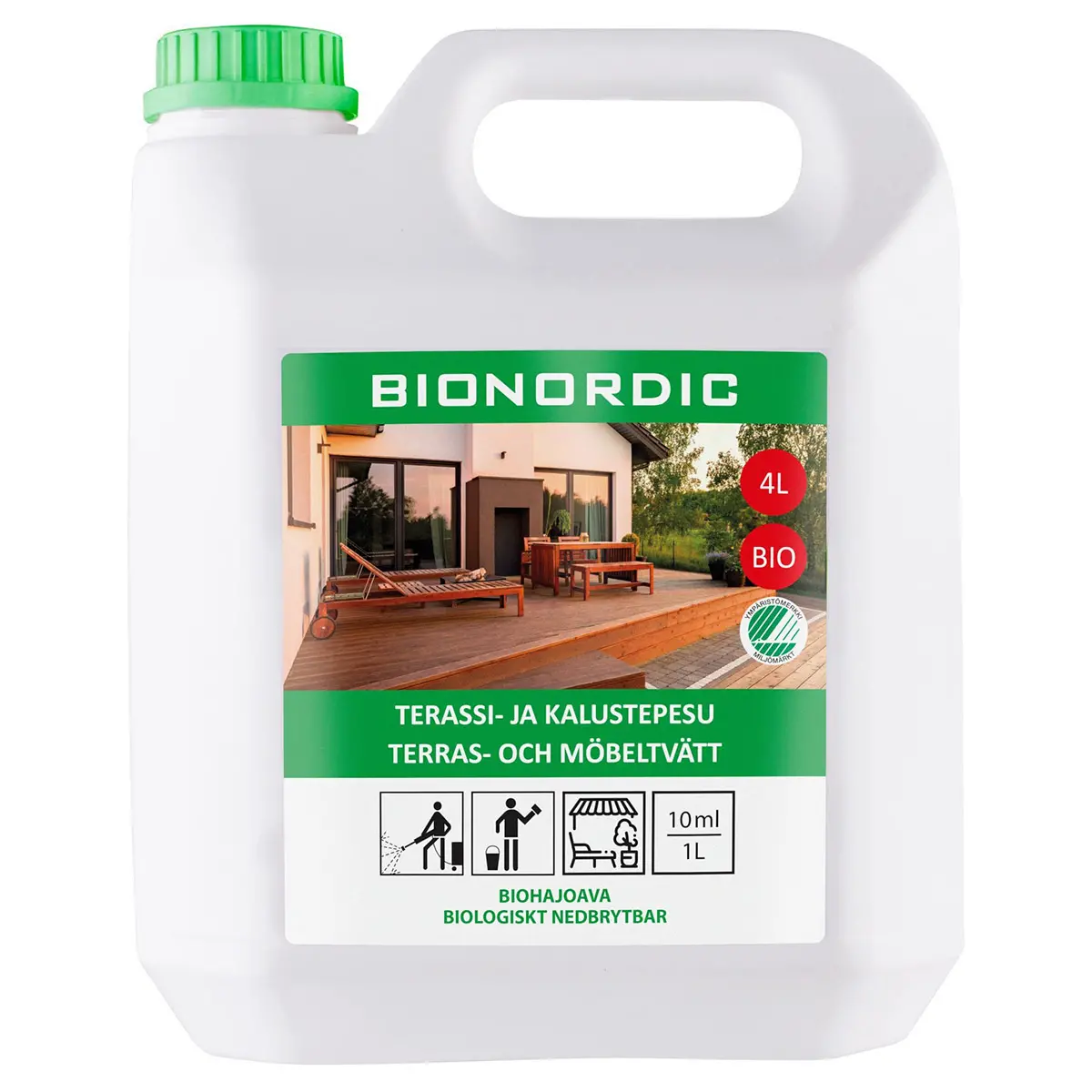 Terresse- og møbelrens 4L Bionordic - Værktøj til tagvedligeholdelse - 4740020101795 - 0
