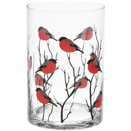 Glaslanterne Hurricane Dompap 12x18 cm - julepynt - 6410416360720 - 0