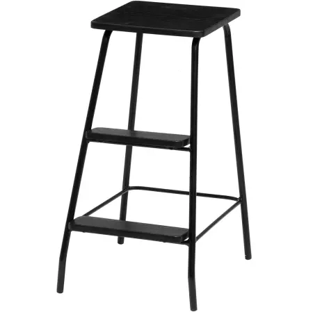 Stegpall med 3 steg svart - Kökspallar - 6410416387406 - 0