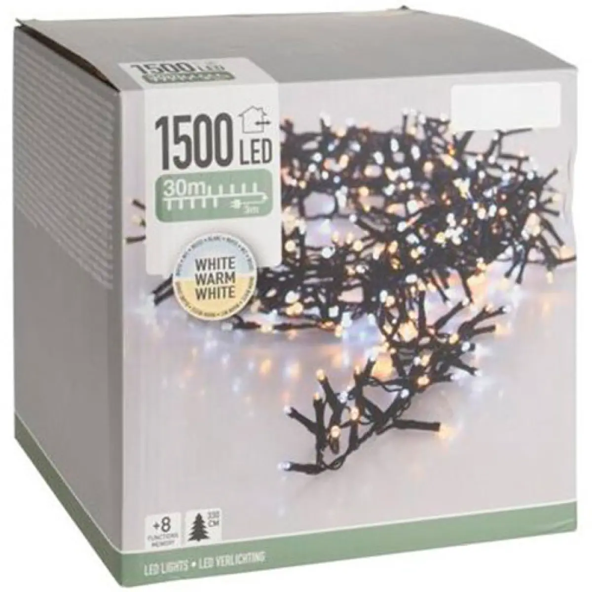 Lyskæde Micro Cluster 1500 LED 30m - Lyssæt og lysbånd - 8720573812740 - 0