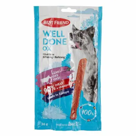 Oksefilet spyd 3stk 36g Best Friend - Hundetyggeknogler, tyggepinde og tyggeruller - 5700551172700 - 0