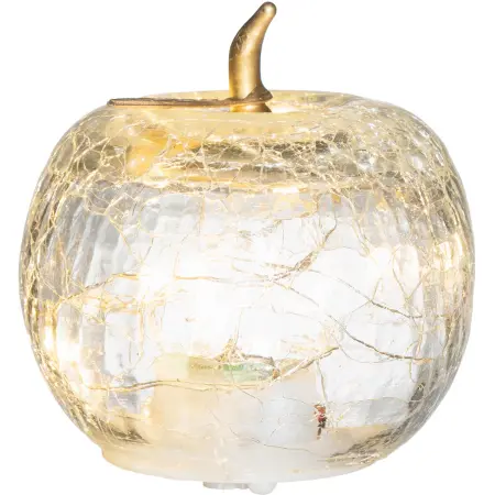 LED-äpple i glas klart 7,5 cm - Dekorationsföremål - 6410416482682 - 0