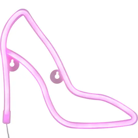 LED-ljus högklackad sko rosa - Dekorationsbelysning - 6410416486888 - 0