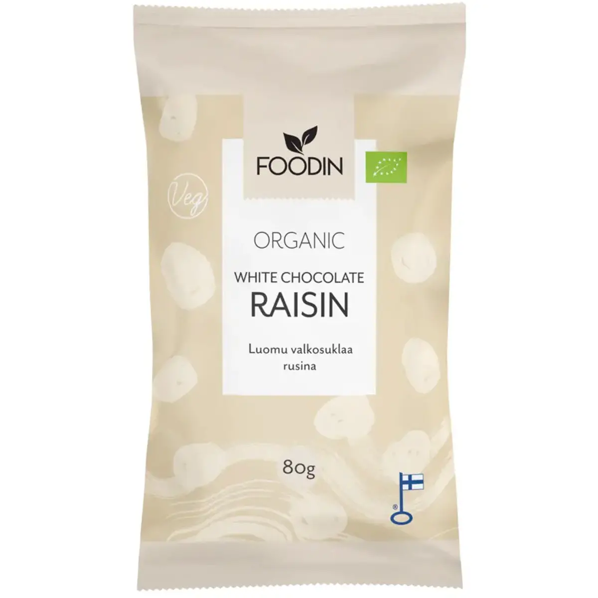 Vit chokladrussin 80g ekologisk Foodin - Delikatesser och drycker - 6430051824883 - 0