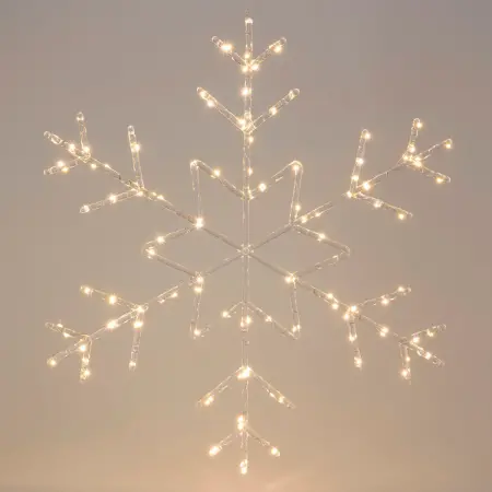 Ljusdekoration Snowflake 60 cm 120 LED varmvit - Dekorationsbelysning - 8721461081637 - 0