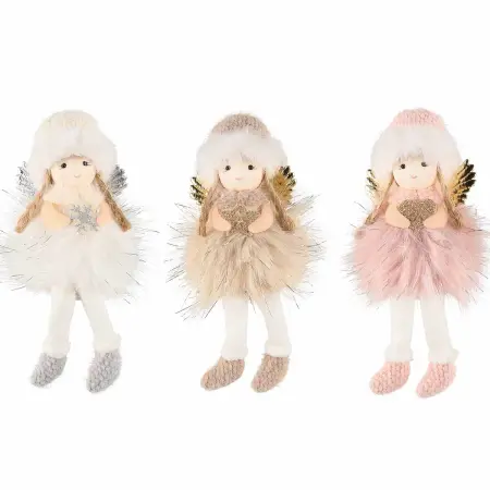 Dekorationsfigur Engledreng 19 cm assorteret - Julemænd og pynt - 6410416571829 - 0