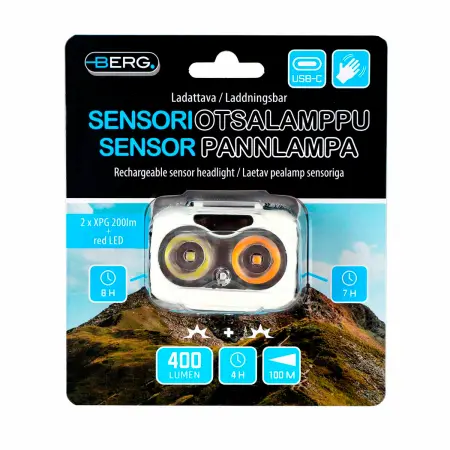 Pannlampa uppladdningsbar XPG LED 400lm - Pannlampor för arbete, friluftsliv och vardag - 6418536029190 - 1