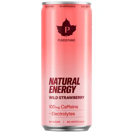 Pureness Natural Energy Drink Wild Strawberry 330 ml - Energidrycker - 6430028420643 - 0