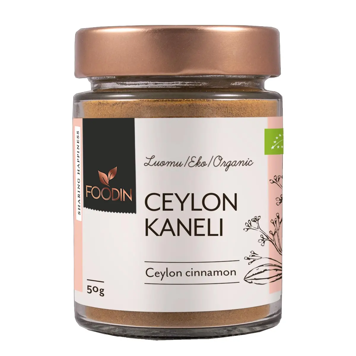 Ceylon kanel 50g øko Foodin - Krydderier - 6430051825156 - 0