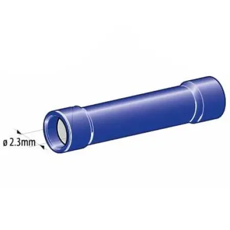Förlängningskontakt 2,3mm 10st blå - Abikokontakter - 6438255200144 - 1