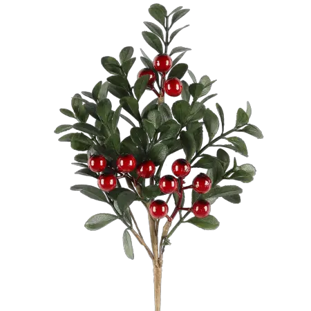 Dekorationsbit Lingon 25 cm - Barrkransar och barrrgirlander - 6410416297019 - 0