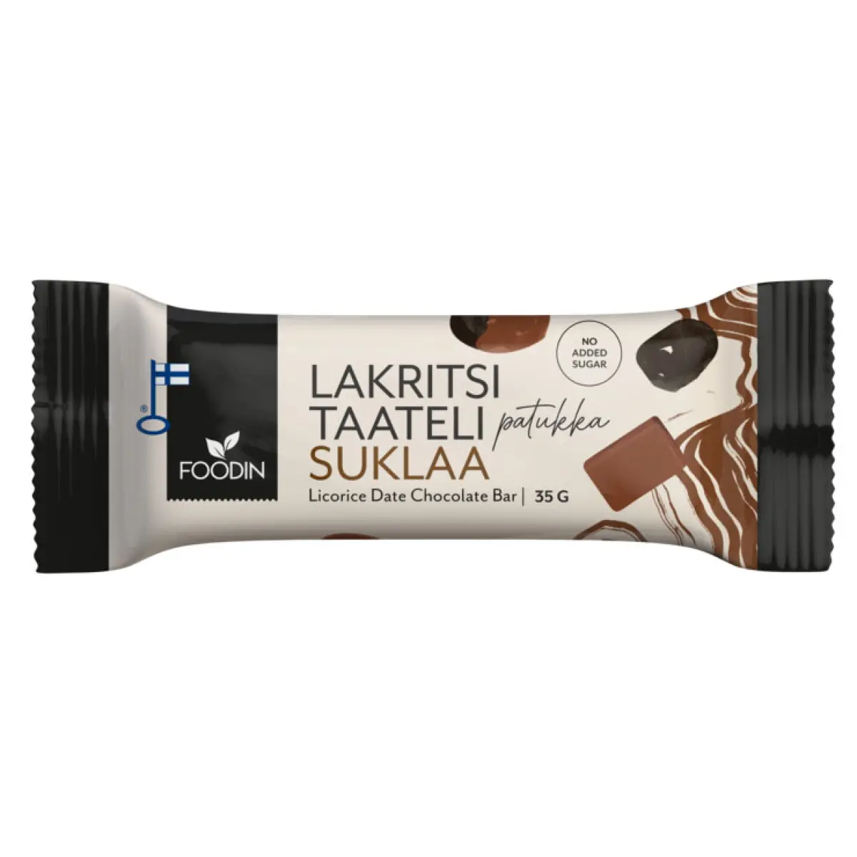 Lakritsitaatelpinne Choklad Foodin 35g - Dadlar - 6430048238631 - 0