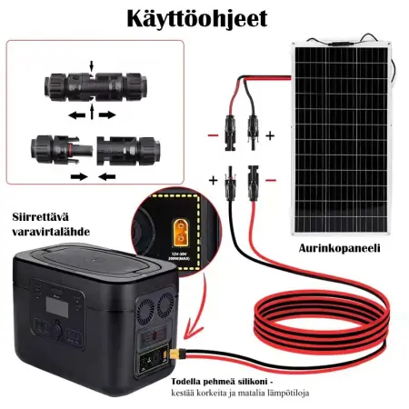 Forbindelseskabel MC4 - XT60 2m - MC4-stik og kabler - 6438471350715 - 1