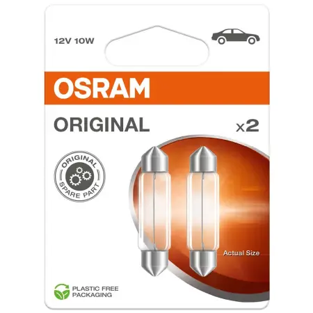 Osram pære 10W 12V 11mm 2 stk - Andre billygter og tilbehør - 4062172396080 - 0