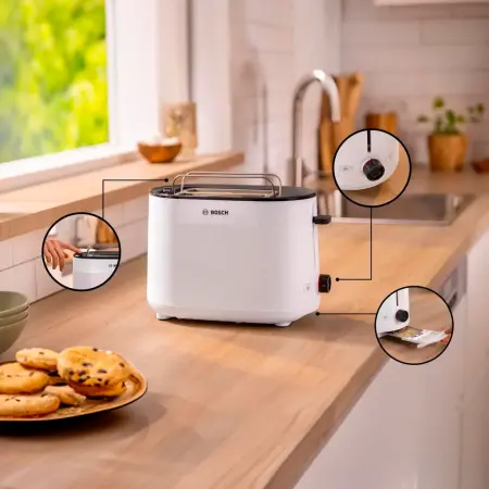 Bosch Brødrister 970W MyMoment hvid - Mikrobølgeovne og brødristere - 4242005400454 - 1