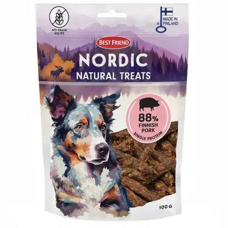Best Friend Nordic Natural Treats Gris - Hundgodis och belöningsbitar - 5700551173370 - 0