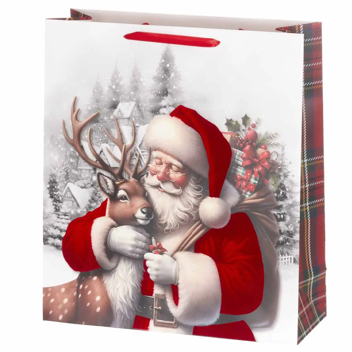 Presentpåse Jultomten och ren S - Paketinslagning - 6410416498690 - 0