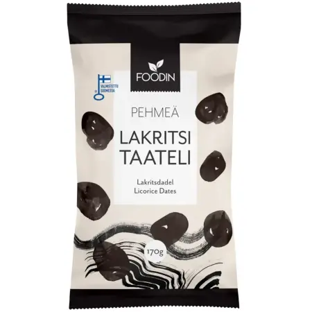 Lakrids dadler 170g økologisk Foodin -  - 6430048231632 - 0