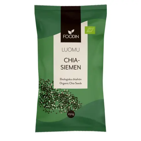 Chiafrø 250g økologisk Foodin - Nødder, frø og toppings - 6430055214932 - 0