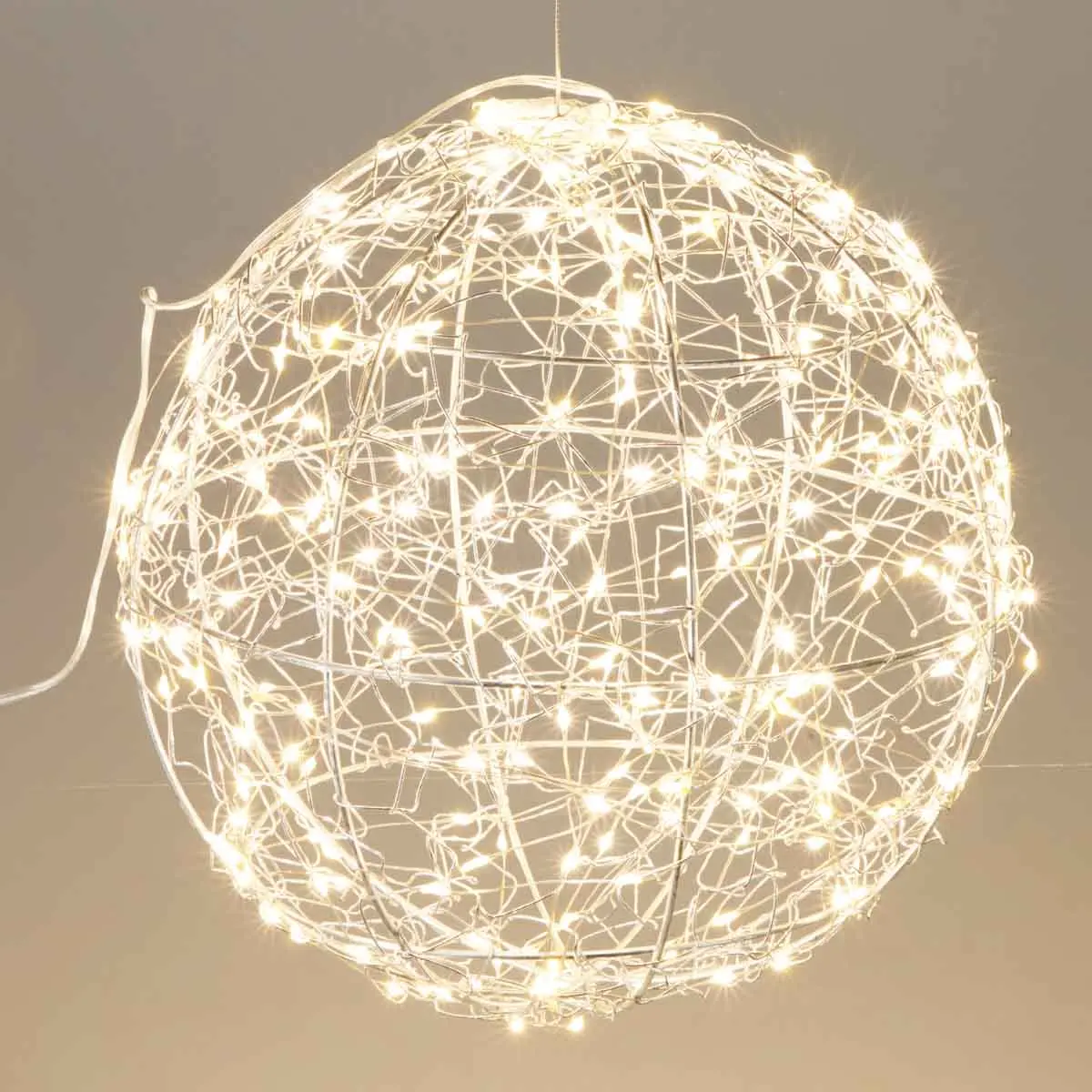 Lyskugle Lumo Led sølv 25cm varmt lys -  - 8721037551939 - 0