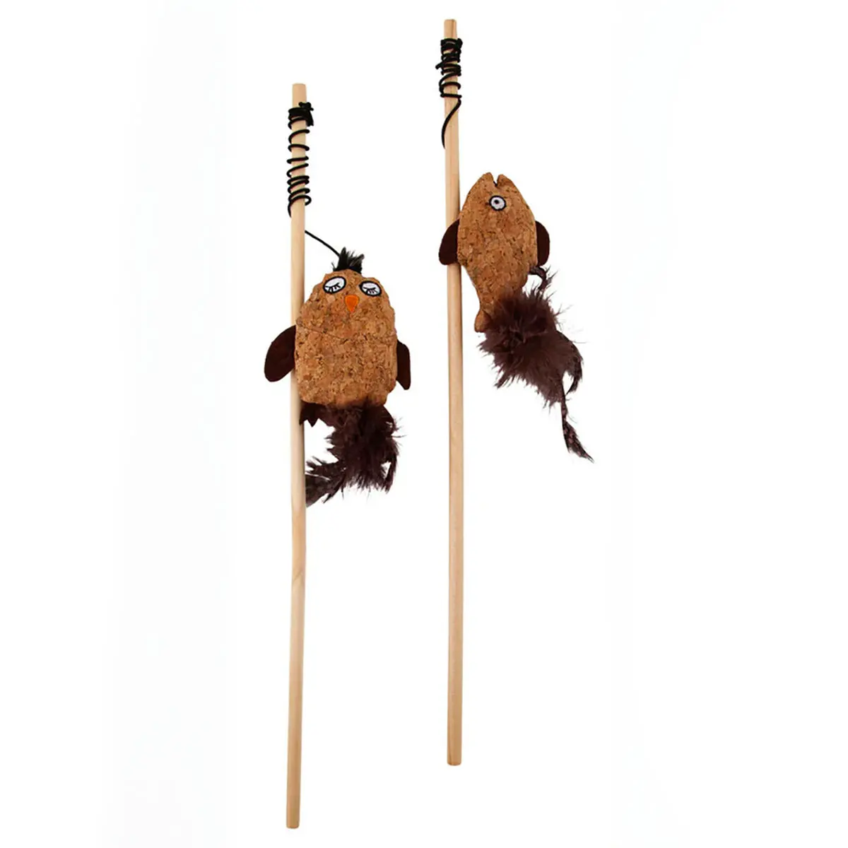 Kattens fiskestang legetøj Cork Teaser - Kattelegetøj og aktivering - 5700551251252 - 0