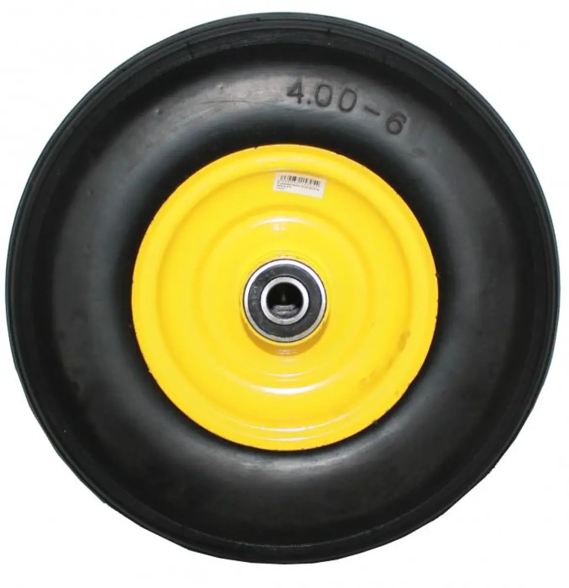 Umpihjulsaksel PU 4,00-6" 20mm Vollgummi - Massive gummihjul - 6430032157054 - 0