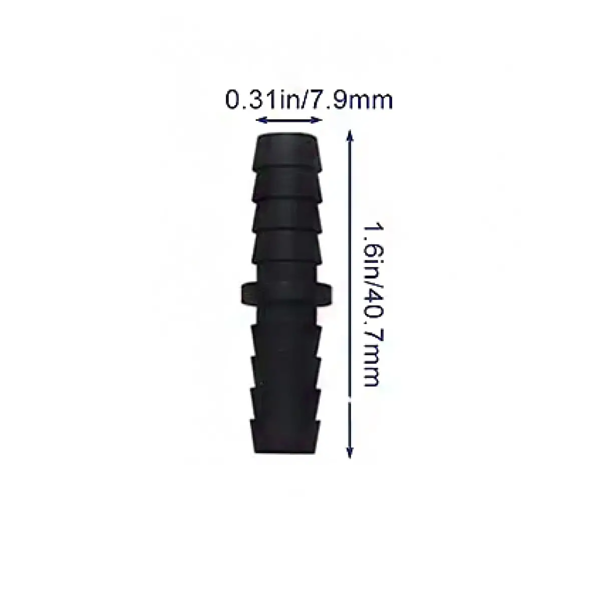 Jatkoliitin muovi 7,9mm 1/4" - Bränslefilter och kopplingar - 6438471291469 - 0