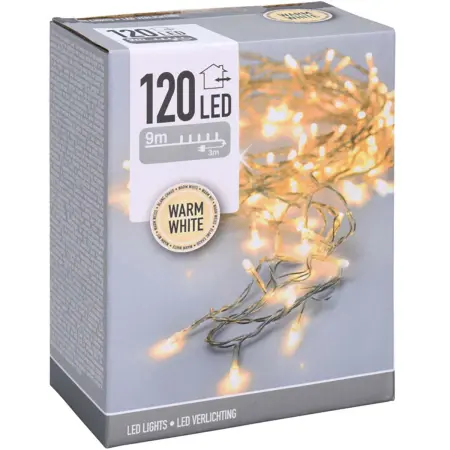 Ljusslinga 120 LED varmvit 9m - Ljusslingor utomhus och inomhus - 8719202259421 - 1