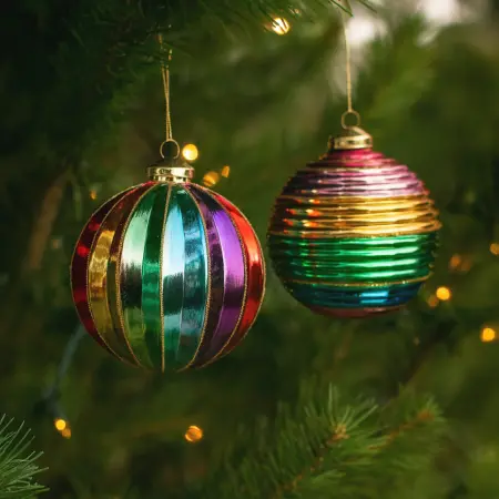 Julgranskula Regnbåge 12cm sortiment - Julgransdekorationer - 8721037187848 - 1