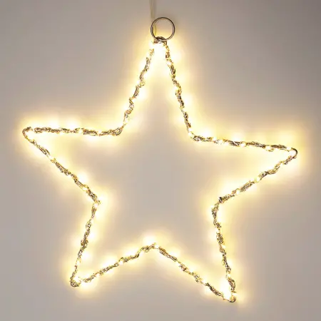 Ljusstjärna silver 30 cm LED - Dekorationsbelysning - 8721037552370 - 0