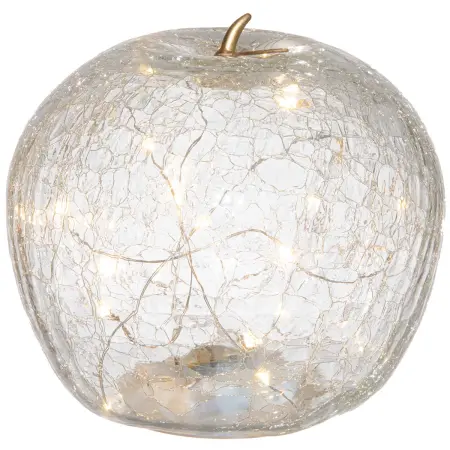 Glaslampe med LED-lys klar 15 cm - Ornamenter - 6410416482767 - 0